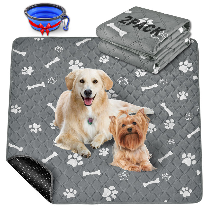 Tucker Murphy Pet Washable Pee Pads for Dogs Non Slip Highly Absorbent Reusable Waterproof Pet Training Pads for Playpen Crate Cage Wayfair Dog